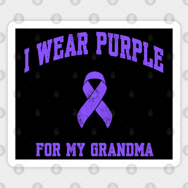 I Wear Purple for My Grandma Magnet by Stylecombinator
